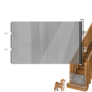 Renchey Barri&egrave;re de S&eacute;curit&eacute; pour Escalier,Barri&egrave;re Escamotable S&eacute;curit&eacute; Animaux - De B&eacute;b&eacute; sans Per&ccedil;age Largeur 124 Cm pour Escalier Couloir Salle De Bain Balcon (Renchey, neuf)