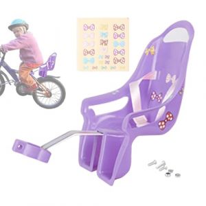 Whrcy Siege Poupee Velo Enfant Fille, Porte Poupee Velo avec Autocollants, Porte-b&eacute;b&eacute; De pour V&eacute;lo D'enf Ant en Plastique, Compatible avec Les Poup&eacute;es Et Les Animaux en Peluche De Taille Standard (aniceday, neuf)