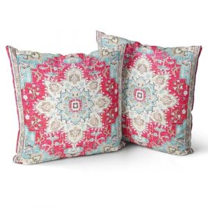 Snylcce Housse de Coussin 55x55cm Boho Ethnique Taie d'oreiller Lot de 2 Moderne Housses Coussins Mandala Motif Floral Taie Oreiller Boheme D&eacute;coratif pour Chambre Blond (Sunycler, neuf)