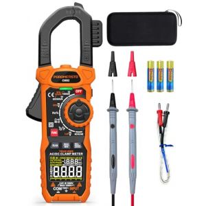 POROMETISTO TRMS 6000 COUNTS Pince Amp&egrave;rem&eacute;trique,1000A AC/DC Pince Amperemetrique CM02 1000V DC/750V AC,Mode VFD/LOZ,Multimetre Mesure AC/DC,Courant Tension,NCV,Fr&eacute;quence,Temp&eacute;rature,Capacitance (POROMETISTO, neuf)