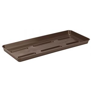VERDENIA 21910 Pot de Fleurs en rotin pour Plantes et Herbes - Soucoupe de Pot de Fleurs en Plastique léger et Stable - Rectangulaire - Plusieurs Couleurs - Plusieurs Tailles - Marron (brick'n'bloom, neuf)
