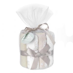 kindsgard Vaskedag Lot de 12 gants de toilette pour bébé – Beige – 100 % coton, doux et absorbants – 20 x 20 cm – Lavables, faciles d'entretien, durables, parfaits pour les soins de bébé et des (Hütte & Co., neuf)
