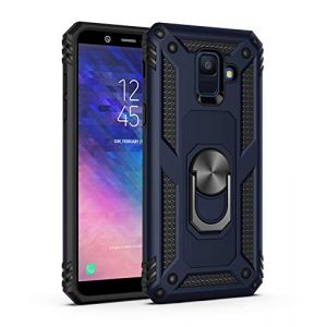 BestST Coque pour Samsung Galaxy A6 Plus 2018/A605/J8 2018, Support de Bague en m&eacute;tal, pivots de Rotation &agrave; 360 &deg;&Eacute;tui de Protection Soft TPU PC,Compatible avec Support de Voiture magn&eacute;tique,Bleu (BestST, neuf)
