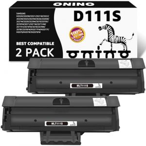 onino Compatible Cartouche de Toner Samsung MLT-D111S MLT D111S D111L pour Xpress M2070FW M2026W M2070W M2026 M2022W M2070 M2022 M2020 M2020W M2021 M2071(Noir, 2-Pack) (EBY STORE, neuf)