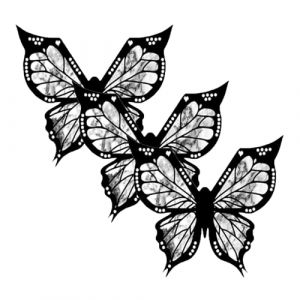 Pochoirs papillon pour maquillage des yeux - Pochoirs réutilisables - Outil de guide d'application pour les yeux (QDnanh, neuf)