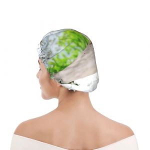 Bonnet de douche pour femmes et hommes UK réutilisable imperméable avec élastique imprimé Parc Bichon Frise Animaux Chiens Bichon Frise Chiens (iuoighuipyuiyp, neuf)
