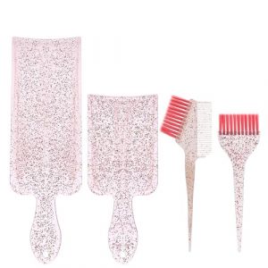 Lot de 4 peignes &agrave; surligner pour coloration des cheveux, tableau de balayage, brosse de coloration des cheveux pour salon de coiffure, lot de 4 peignes &agrave; surligner, kit de coloration des cheveux pour (XTYaa, neuf)