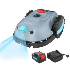 YARDCARE V100 Robot Tondeuse sans Fil Périphérique,avec Navigation par Vision, Évitement d'obstacles(150 Sortes), Robot Tondeuse Gazon avec Batterie 4 Ah, Lame de Rechange (YARDCARE Direct EU, neuf)