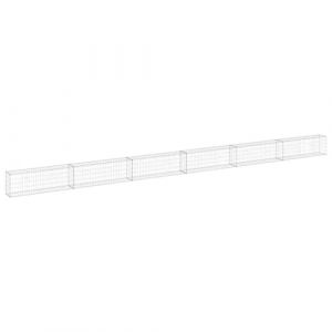 vidaXL Mur en Gabion avec Couvercles Paniers de Gabion Mur de Soutènement Jardin Patio Terrasse Extérieur Acier Galvanisé 900x30x50 cm (vidaXL FR, neuf)
