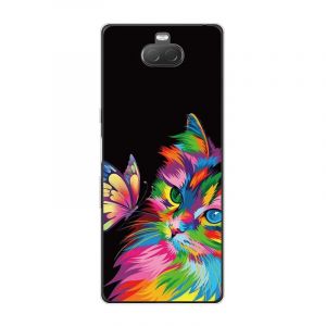 KARTXITAI Coque Compatible avec Sony Xperia 10,Housse Étui de Protection en Ultra Transparente Silicone en Gel TPU Souple Case Cover Shock-Absorption-Papillon, Chat (KARTXITAI, neuf)