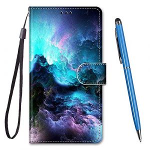 Toucasa Coque pour Galaxy A5 2017 / A520,Coque Cuir PU Portefeuille à Aimant Colourful Coque Rabat Portefeuille [Créatif Peint] Étui pour Samsung Galaxy A5 2017 / A520 (Nuages Colorés) (Mltour-EU, neuf)