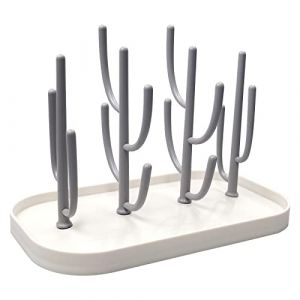 XCDMJ Séchoir pour Bouteilles, Arbre Egouttoir Design Seche Biberon, Amovible bac égouttoir Supports de Séchage de Bouteilles pour Biberon CouvertsTétines Gobelets et Accessoires (suvivi, neuf)