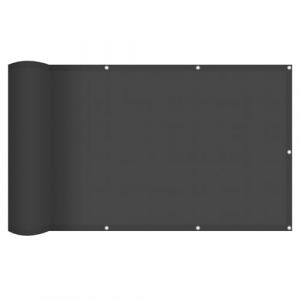 GLOSKIN Brise Vue Balcon, Cache Balcon Brise Vue à L'épreuve des Intempéries, 90 x 600 cm,Brise Vue Terrasse,avec des Œillets, des Cordes, des Liens de Câble,Une Couleur Anthracite (GLOBAL SKIN & BEAUTY S.R.L., neuf)