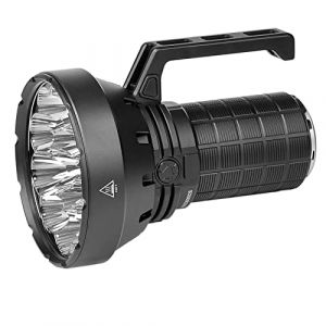 IMALENT SR16 Mini Lampe Torche Puissante Rechargeable 55 000lumens, Longue Portée de 1715m- Lampes LED 16 Ampoules CREE XHP50.3 - Poignée légère idéale pour la pêche, l'industrie et la police (Imalent-EUR, neuf)