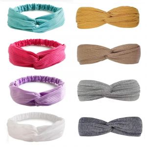 Bandeau croisé tricoté en tissu européen et américain en gros (YIli001, neuf)