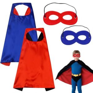 Costume Spiderman Enfant Masque Spiderman Enfant Déguisement Spiderman 4 ans avec Filet Lanceur et Masque, Costume de Super-héros pour Enfants, Taille 70x70 cm, Rouge et Bleu (binhaixianbin, neuf)