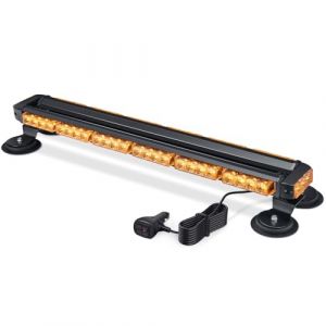 Fxlpower 71cm Gyrophare Magnetique Orange LED, Jaune LED Avertissement avec 20 Aimants Puissants pour V&eacute;hicules de Cconstruction Chariot &Eacute;l&eacute;vateur Tracteur Remorque Chasse-Neige (FXLING EU, neuf)