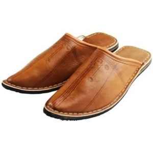 babouche mule berbere traditionnel - bout pointu - cuir naturel fabriqué au maroc Artisanal couleur Noir Marron Bleu (Marron camel, Système Taille Chaussures EU, Adulte, Numérique, Moyen, 40) (TopVenteFrance, neuf)