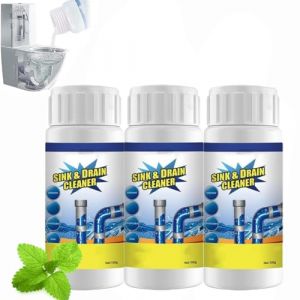 Lanoxie Deboucheur, Lanoxie D&eacute;boucheur Pro, Deboucheur Evier, Nettoyant Puissant Canalisation, Fast Foam Toilet Cleaner, Pipe Clearing Agent, Foam Cleaner, Id&eacute;al En Cas Cuisine, Salle De Bains (3PC) (FEIBAO&-Wu, neuf)