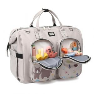 Pomelo Best Sac à Langer Bandoulière - Sac Maternité Bébé Bag Grande Capacité Imperméable pour Fille Garçon avec 2 Crochets Poussette et 1 Matelas à Langer (AiteenFR, neuf)