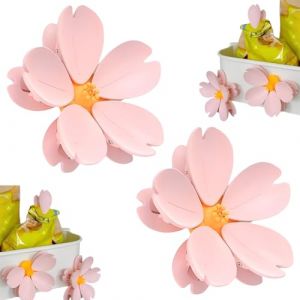 KIRZAX 2 Aimants Frigo Fleur de Cerisier + 10 Pinces Fermeture Alimentaire, rose, d&eacute;coratifs pour Cuisine & Tableau Magn&eacute;tique (VLAD SHOP ADV, neuf)