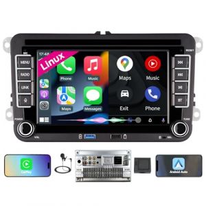 [D&eacute;marrage Rapide] Autoradio Linux pour VW Golf 5 6/Polo,Radio VW avec CarPlay & Android Auto sans Fil Int&eacute;gr&eacute;s,&Eacute;cran 7" pour VW Compatible Commandes au Volant d'origine,AM/FM/RDS,Bluetooth,DSP,45Wx4 (Wangwan, neuf)