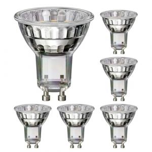 ledscom.de 6 ampoules LED GU10, PAR16, blanc (4000 K), 2,1 W, 206lm, 118&deg;, miroir r&eacute;flecteur (argent) (LEDs Com GmbH, neuf)