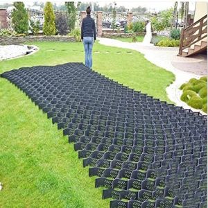 Stabilisateur Gravier Gazon Dalle Stabilisatrice Grille De Stabilisation D'herbe En Béton Pour Pelouse De Cour Arrière, Plate-forme De Stationnement Allée Perméable Au Sol Système De Pavage Cellulaire (FR - Flagship Store, neuf)