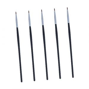 GANAZONO Lot De 5 Pinceaux Eye-liner Noirs, Applicateurs Pr&eacute;cis Pour Maquillage Yeux Et L&egrave;vres, Portable Pour Usage Professionnel Et Voyage (JUNEE, neuf)