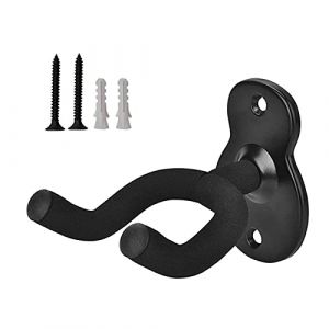 Support Mural pour Guitare - Crochet en métal Noir - Support Mural Rotatif pour Guitare - Charge Solipour Guitare Acoustique, électrique, Basse, ukulélé, Banjo, Mandoline (lanotebleue, neuf)