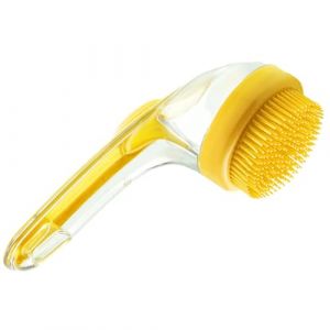 Brosse de bain pour chien | Poils en silicone doux, brosse de shampooing à long manche pour chiens avec distributeur de savon, brosse multifonction pour le toilettage des animaux de compagnie pour le (yuanfe, neuf)