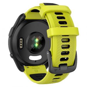 OVERSTEP Compatible avec Forerunner 265 bracelet de remplacement en silicone souple 22mm pour Garmin venu 2 / vivoactive 4 / Forerunner 255 / Huawei Watch GT2 / ticwatch pro s2 / E2 (OVERSTEP-FR, neuf)