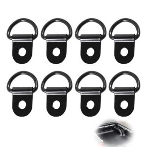 8 Pi&egrave;ces Anneaux D'arrimage en D, Noir Lourds Anneaux d'Arrimage en Acier Inoxydable, Solide Traction Anneau Arrimage pour Remorque de Camions Cargaison Bateau Voitures Outils &Eacute;lectriques S&eacute;curiser (Zhixuxuekeji, neuf)