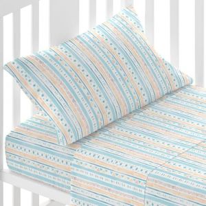 TRAMAS+ Ensemble de draps pour lit de bébé 60x120 100% Coton, Ensemble de draps pour lit de bébé, Linge de lit de bébé, Drap-Housse, Drap de Dessus, Drap de Dessous et taie d'oreiller - Texas (TRAMAS+, neuf)