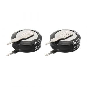 PATIKIL 2 Pcs Condensateurs Super 5.5V, 0.47F Condensateur Bouton En V Haute puissance Faible Resistance Haute Uniformite Pour AC Motor Ecran Ordinateur (PATIKIL UK, neuf)