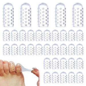 Protege Orteil Silicone,35 Pi&egrave;ces Silicone Protege Orteil, Respirantes Protection Orteil Gros Petite Orteil pour Homme Femme, Anti-friction Capuchons d'Orteils pour Ampoules Callosit&eacute;s Ongles (AMAAL ABD LIMITED, neuf)