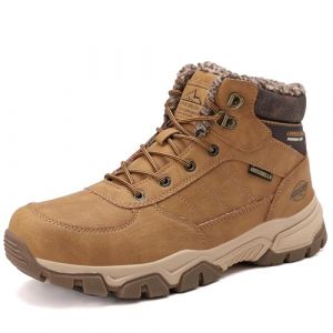 ARRIGO BELLO Chaussure Homme Hiver Bottes Fourr&eacute;es Neige Bottines Chaude Cuir Randonn&eacute;e Antid&eacute;rapant Boots Taille 41-46 (A Marron, Taille 42) (ArrigoBello, neuf)