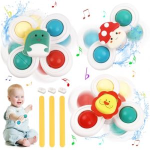 KATIMI 3 Pi&egrave;ces Hand Spinner Bebe Ventouse, Jouet Ventouse Chaise Haute avec Bracelets, Jouet Ventouse Bebe Sensoriels &Eacute;ducatifs, Mignons Spinner Ventouse pour Fen&ecirc;tres et Baignoires (guangzhouyiwangqinshenmaoyiyouxiangongsi, neuf)