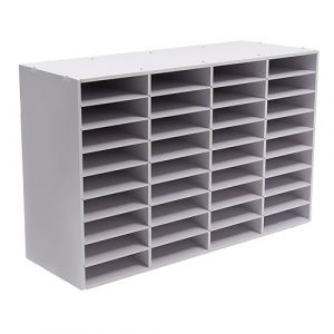 Classeur Rangement Documents,36 Slots Bureau Litt&eacute;rature Document Organisateur PVC Classroom Bo&icirc;Te Aux Lettres Organisateur Papier,pour &eacute;Coles,Sallesd'&eacute;Tude,Caf&eacute;S,Blanc (Fuximimk, neuf)