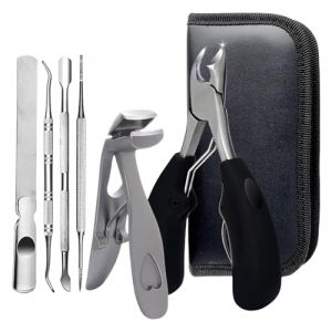 Lot de 6 coupe-ongles pour orteils - Tête coudée - Grande ouverture - En acier inoxydable (iaZBnxI, neuf)