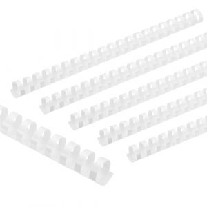 PATIKIL 20mm (3/4") Peignes de reliure en plastique, 50 pièces 21 anneaux Peignes de reliure 150 feuilles Capacité format lettre pour relier des feuilles de papier Cahier Calendrier, Blanc (PATIKIL UK, neuf)