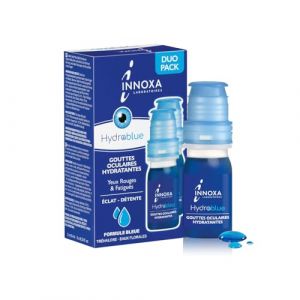 INNOXA Laboratoires - Gouttes Oculaires - Blanchit le Blanc de l'&OElig;il - Hydrate les Yeux Rouges et Fatigu&eacute;s - Formule Originale - Fabriqu&eacute;e en France - Sans conservateurs (Gouttes Bleues x2) (LABOTC, neuf)