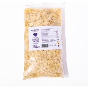 Amande efilées 1 kg nut&me | Tranches d'amandes blanchies | Amandes crues | Sans additifs ni conservateurs | Sources de protéines | Sans sel | (nut & me, neuf)