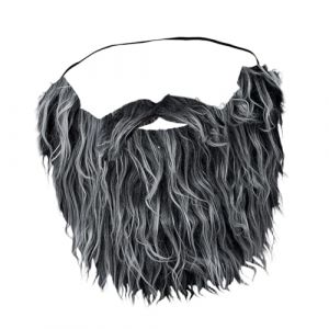 perfeclan Fausse et barbe d'Halloween pour hommes, adultes et adolescents, déguisement de fête, Noir Blanc (PERFECLAN, neuf)