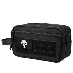 BAGZY Trousse de Toilette Homme Petite Pochette Tactique Militaire Accessoires Trousse de Secours Militaire Kit Rasage Homme Rangement Maquillage pour Camping, Fitness, Voyage, Sports Outdoor (BAGZY, neuf)