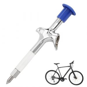 Leopacat Graisse Cuivr&eacute;E, Pistolet &agrave; Graisse pour V&eacute;Lo, Pompe A Graisse Mecanique Durable V&eacute;Lo Montagne Huilage Voies L'Entretien Automobil Injecteur Lubrifiant Aiguille Inoxydable Lubrification (Jagilarily, neuf)