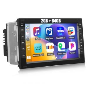 CAMECHO 2+64G Android 13 Autoradio pour VW Golf 4 Polo Sharan Jetta MK4 T5 Multivan avec Wireless Carplay Android Auto, 7 Pouces Double Din Autoradio avec Navi Bluetooth RDS WiFi (Icamecho, neuf)