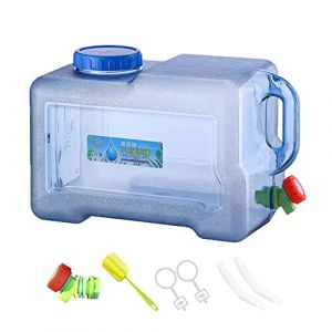 RuiDay 18L Reservoir Eau Camping Car,Portable Bidon d'eau avec Poign&eacute;e,Jerrican Alimentaire avec Robinet,Parfait pour Voyage, Camping, Barbecue, P&ecirc;che（avec Accessoires） (JIANyuc, neuf)