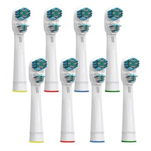 T&ecirc;tes de brosse &agrave; dents &eacute;lectriques de rechange compatibles avec Braun Oral-B Dual Clean, t&ecirc;tes de rechange pour brosses &agrave; dents &eacute;lectriques Oral-B, lot de 8 pi&egrave;ces (ChuangDiAM, neuf)