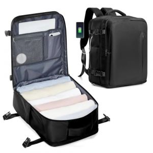 SZLX Sac &agrave; Dos Sous Vide Voyage 40x30x20 avec pompe Bagage Cabine Ryanair Wizz air Sous Vide Baggage Cabine 40x20x25 pour Ryanair Bagage &agrave; Main 45x36x20 Easyjet Sac Ordinateur Portable Femme Homme (SZLXEU, neuf)